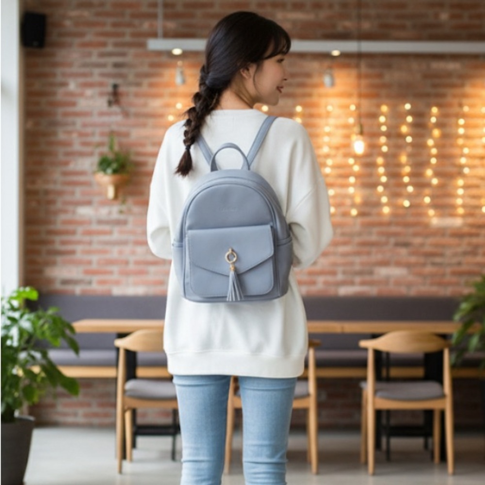 Elegant Blue Backpack for Women
